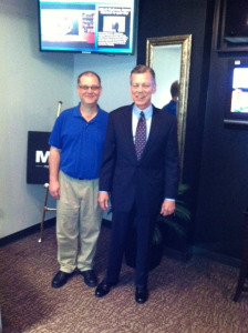 Frank with Kevin Farrell, the Host of Money Talks 